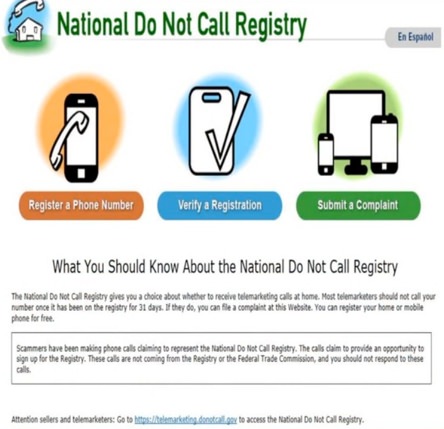 Example do not call registry website